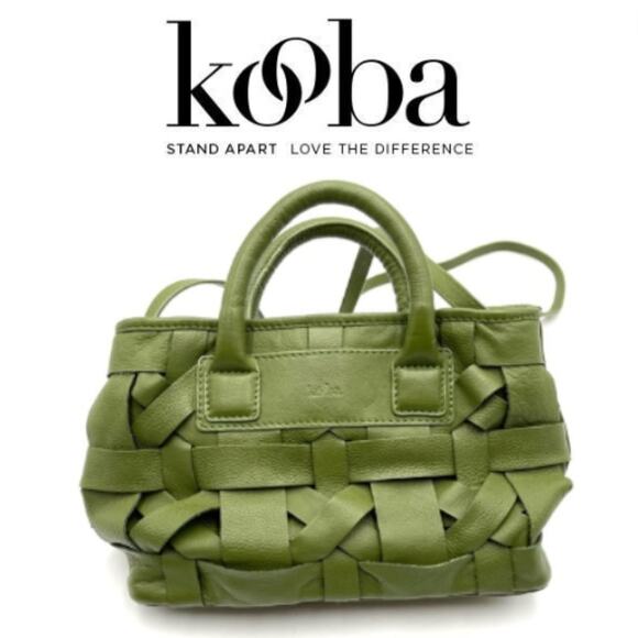 Kooba Handbags - KOOBA Laos Lime Leather small Satchel Purse Handbag Crossbody